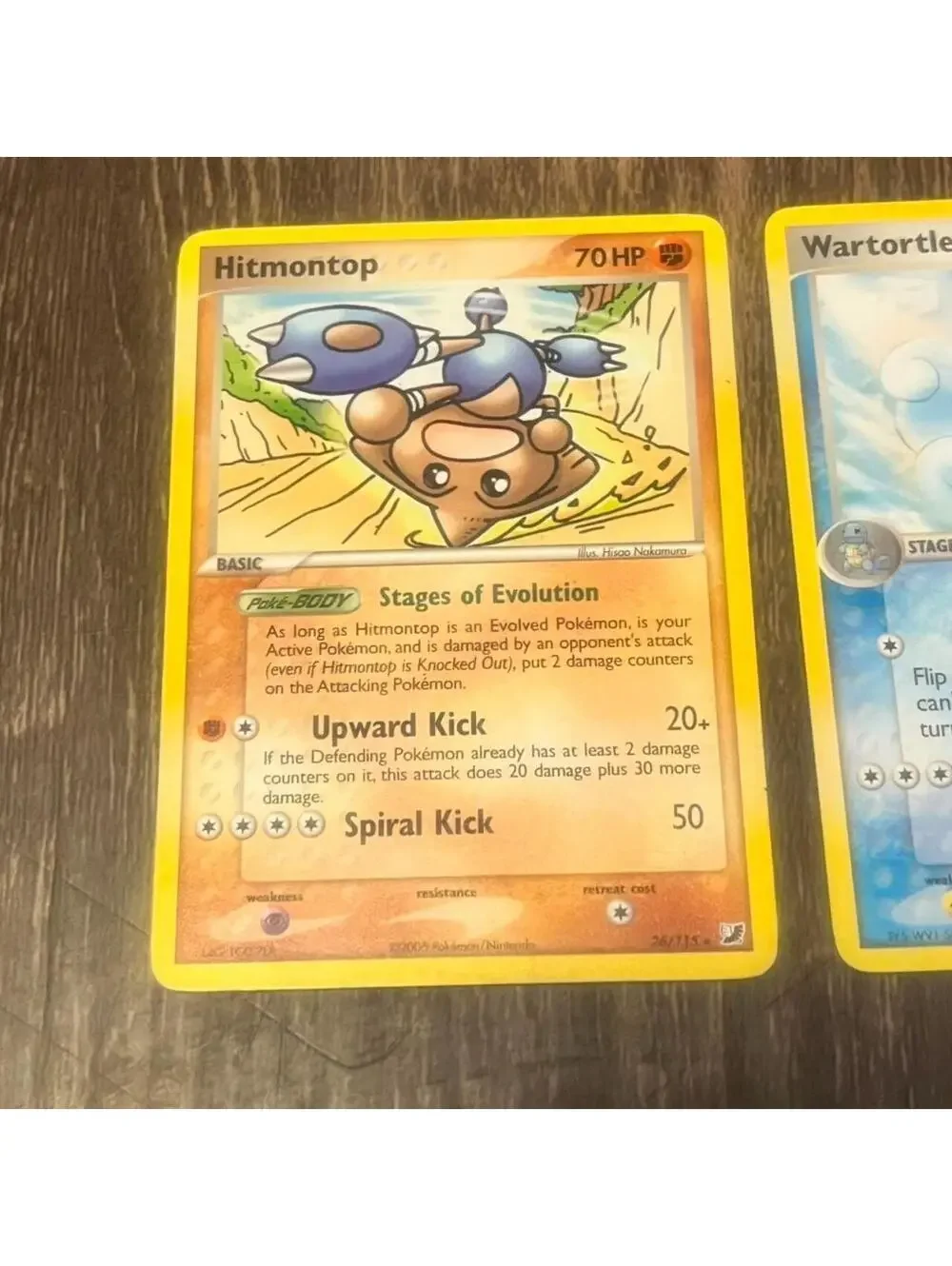 Vintage 2 Card Lot Hitmontop 26/115 EX Unseen Forces Crystal Guardians